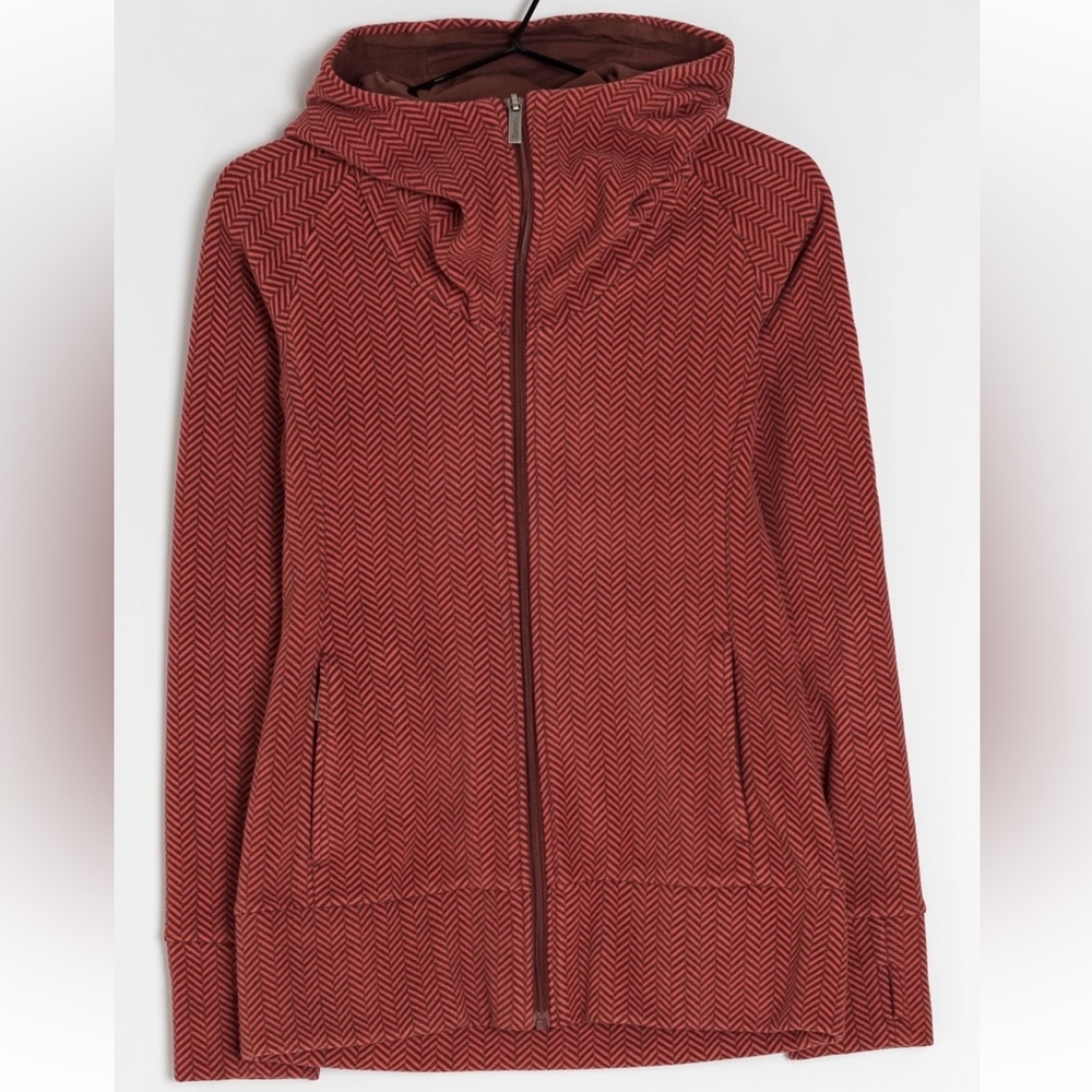 Bench Fleece Dark Burnt Orange Zio Up Jacket -SzSm-NWOT-Funnel Hood‌‌ ⛰️☀️🎣‌‌